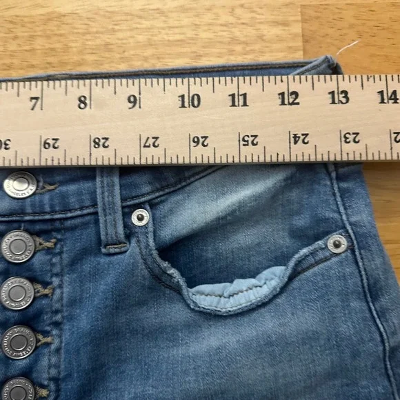 Lucky‎ Brand Ava Mid Rise Super Skinny Jeans Distressed Frayed Ankle Size 2 - Picture 6 of 12